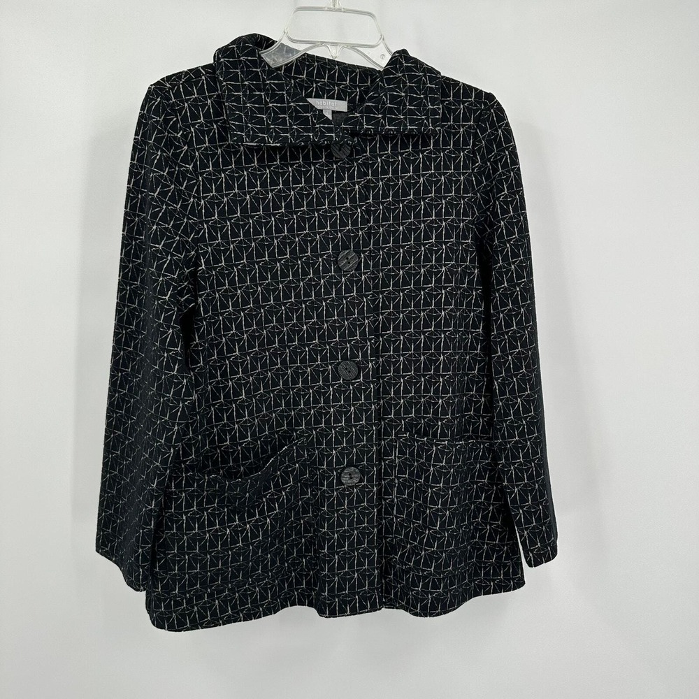 Habitat Womens Lagenlook Jacket Size S Artsy Geometric Minimalist Capsule Mod